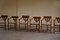 Swedish Wabi Sabi Monk Chairs with Bouclé Seats, 1930s, Set of 6 5