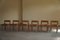 Chaises de Salle à Manger Mid-Century en Pin Massif et Cuir, Danemark, 1960s / 70s, Set de 6 2