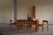 Sedie da pranzo Mid-Century in pino massiccio e pelle, Danimarca, anni '60/70, set di 6, Immagine 3
