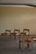 Sedie da pranzo Mid-Century in pino massiccio e pelle, Danimarca, anni '60/70, set di 6, Immagine 12