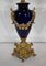 Louis XVI Style Gilded Bronze Clock & Vases, Set of 3 25