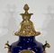 Louis XVI Style Gilded Bronze Clock & Vases, Set of 3 14