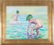 Ejnar R. Kragh, Children Bathing at the Beach, 1960s, Oil on Canvas, Framed 1