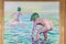 Ejnar R. Kragh, Children Bathing at the Beach, 1960s, Oil on Canvas, Framed 3