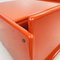 Italian Modern Red Lacquered Wooden Bedside Table attributed to Takahama for Gavina, 1970s 13