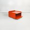 Italian Modern Red Lacquered Wooden Bedside Table attributed to Takahama for Gavina, 1970s 1