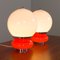 Italian Space Age Table Lamps in Murano Glass by Carlo Nason for Mazzega, 1970s, Set of 2 3