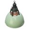 Lámpara colgante industrial vintage esmaltada en verde, Imagen 2