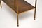 Vintage French Brass & Leather Side Table, 1930s, Image 10