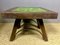 Small Mid-Century French Brutalist style Oak Table with Ceramic Top, 1970s 2