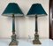 Large Empire Green and Gold Table Lamps, 1950s, France, Set of 2 2