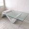 Large Vintage Postmodern Wave Coffee Table in Textured Plaster & Glass, USA, 1980s 7