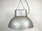 Large Oval Industrial Polish Factory Pendant Lamp from Mesko, 1970s 1