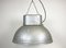 Large Oval Industrial Polish Factory Pendant Lamp from Mesko, 1970s, Image 1