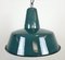 Industrial Green Enamel Factory Lamp, 1960s, Image 2