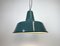 Industrial Green Enamel Factory Lamp, 1960s, Image 9