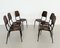 Mid-Century Italian Plywood Nutwood Chairs from Velca Legnano, 1960s, Set of 6 2