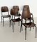 Mid-Century Italian Plywood Nutwood Chairs from Velca Legnano, 1960s, Set of 6 17