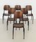 Mid-Century Italian Plywood Nutwood Chairs from Velca Legnano, 1960s, Set of 6 1