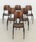 Mid-Century Italian Plywood Nutwood Chairs from Velca Legnano, 1960s, Set of 6, Image 1