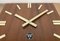 Vintage Brown Wooden Wall Clock from Pragotron, 1980s 11