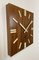 Orologio da parete vintage in legno marrone di Pragotron, anni '80, Immagine 3