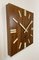 Vintage Brown Wooden Wall Clock from Pragotron, 1980s 3