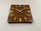 Horloge Murale Vintage en Bois Marron de Pragotron, 1980s 6