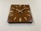 Reloj de pared vintage de madera marrón de Pragotron, años 80, Imagen 6