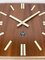 Reloj de pared vintage de madera marrón de Pragotron, años 80, Imagen 9