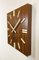 Orologio da parete vintage in legno marrone di Pragotron, anni '80, Immagine 4