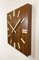 Reloj de pared vintage de madera marrón de Pragotron, años 80, Imagen 4