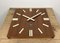 Vintage Brown Wooden Wall Clock from Pragotron, 1980s, Image 8