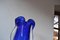 Vase Vintage en Verre Bleu, 1960s 2