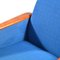 Mid-Century Armchair in Blue Fabric, Germany 1970s, Image 9