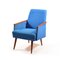 Mid-Century Armchair in Blue Fabric, Germany 1970s 8