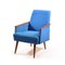 Mid-Century Armchair in Blue Fabric, Germany 1970s, Image 8