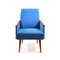 Mid-Century Armchair in Blue Fabric, Germany 1970s 5