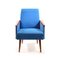 Mid-Century Armchair in Blue Fabric, Germany 1970s, Image 5