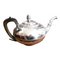 Antique Silver-Plated and Wood Teapot with Cover, 1800s 1