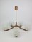 Teak and Glass Chandelier from Temde, 1960s, Image 2