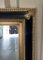 Espejo de pared italiano vintage cuadrado dorado dorado y lacado en negro, Imagen 6