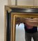 Vintage Italian Gilded Gold and Black Lacquered Square Wall Mirror 7