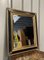 Vintage Italian Gilded Gold and Black Lacquered Square Wall Mirror 2