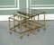 Vintage Hollywood Regency Brass & Glass Nest of Tables, 1950s, Set of 3 3