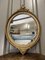 Gold Gilted Oval Mirrors, Set of 2 2