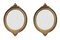 Gold Gilted Oval Mirrors, Set of 2 1