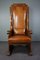 Antique Sheep Leather Throne Chair 1