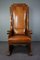 Antique Sheep Leather Throne Chair, Image 1