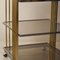 Brass and Steel Bar Trolley with Smoke Glass Shelves, 1970s 5